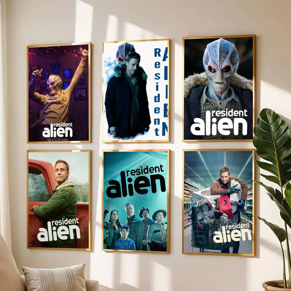 tv series R-Resident Alien-N Poster Modern Wall Decal for Living Room Cafe Office Bar and Bedroom