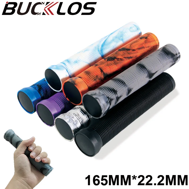 

BUCKLOS 165 мм * 22,2 мм, ручки для руля велосипеда, резиновая противоскользящая крышка для велосипедной ручки MTB, противоударные велосипедные манжеты, аксессуары для велосипеда