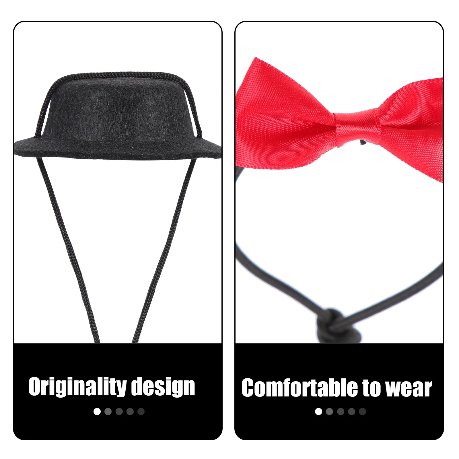 

1Set Adjustable Lizard Leash Harness Kit Party Bow Tie Hat Reptile Outdoor Leash Walking Set Bearded Dragon Harness