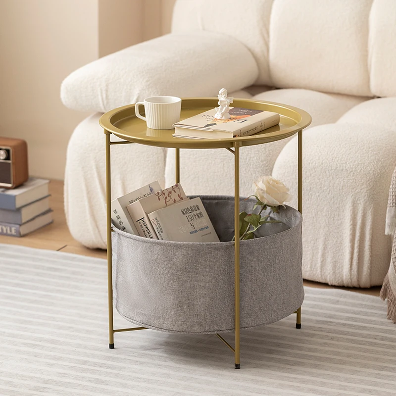 Living Room, Sofa, Bedroom, Bedside Table, Foldable Round Table, Coffee Table, Movable Cloth Pocket, Edge Table, Iron Storage