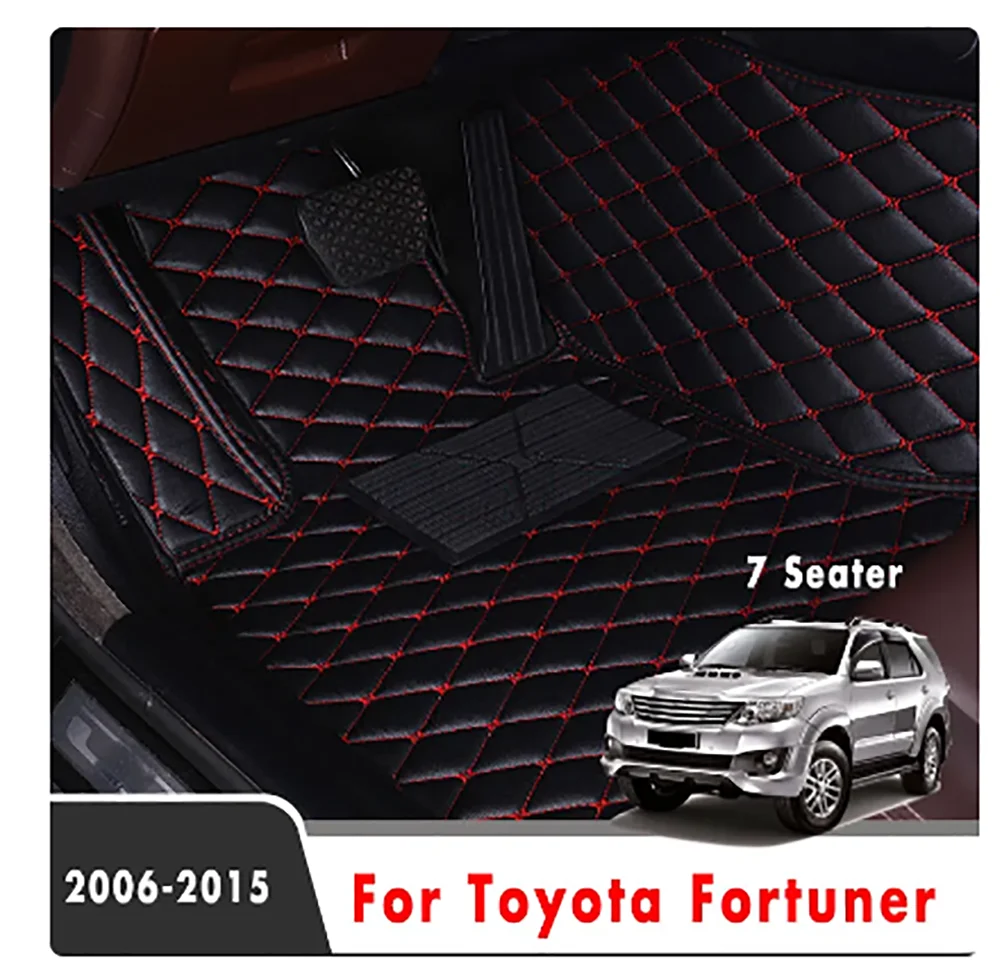 For Toyota Fortuner 2015 2014 2013 2012 2011 2010 2009 2008 2007 2006 (7 Seater) Auto Interior Carpets Foot Rugs Carr Floor Mats