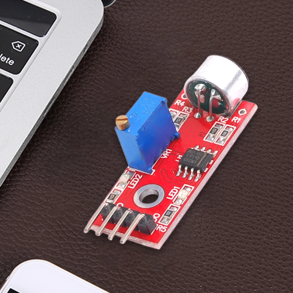High Sensitivity Sound Sensor Detection Module Sensor Module Signal Output Indication DC 4-6V LM393 for Voice Controlled Lights