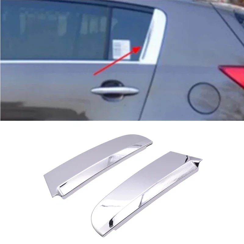 Car Rear Triangular Window Trim Cover Door Belt Chrome C Pillar Cover For KIA Sportage 2011-2016 Chromium Styling Exterior Parts