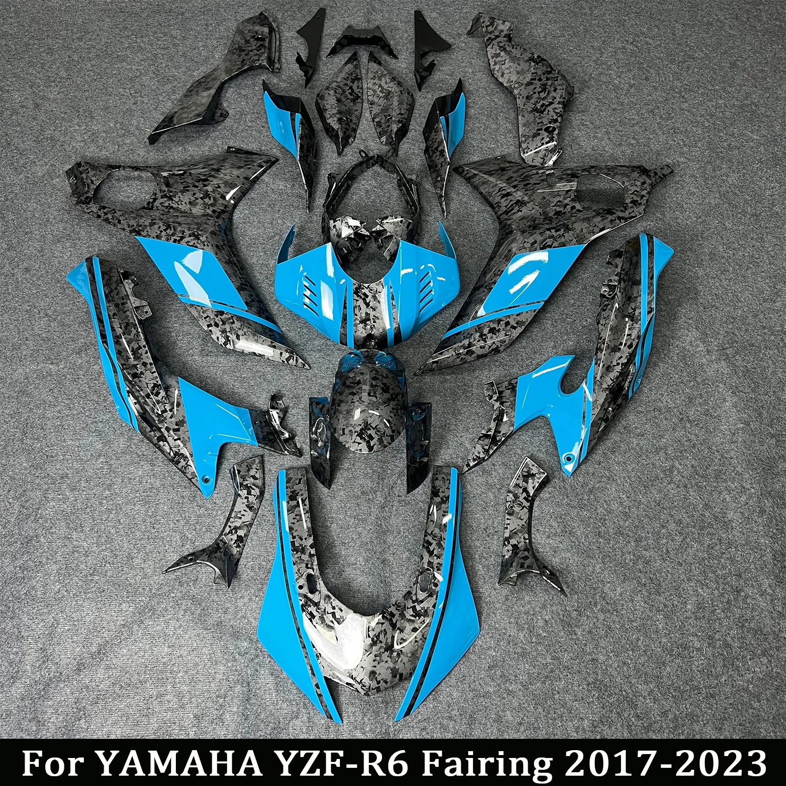 Motorcycle Fairing Kit Suitable for Yamaha R6 2017-2023 Years YZF600 2017 2018 2019 2020 2021 2022 2023 Fairing Forge Blue