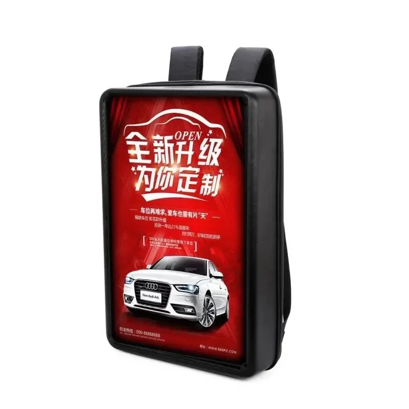 LCD backpack, mobile LCD screen advertising machine, good outdoor marketing helper