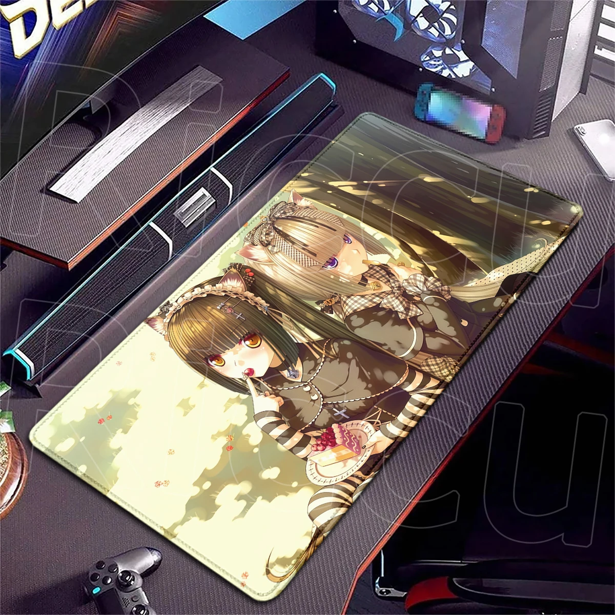 HD Printing Nekopara Mousepads Wear Resistant Washable Mause Pad Desk Mat Business Office Home Laptop Set Up Accessories Playmat