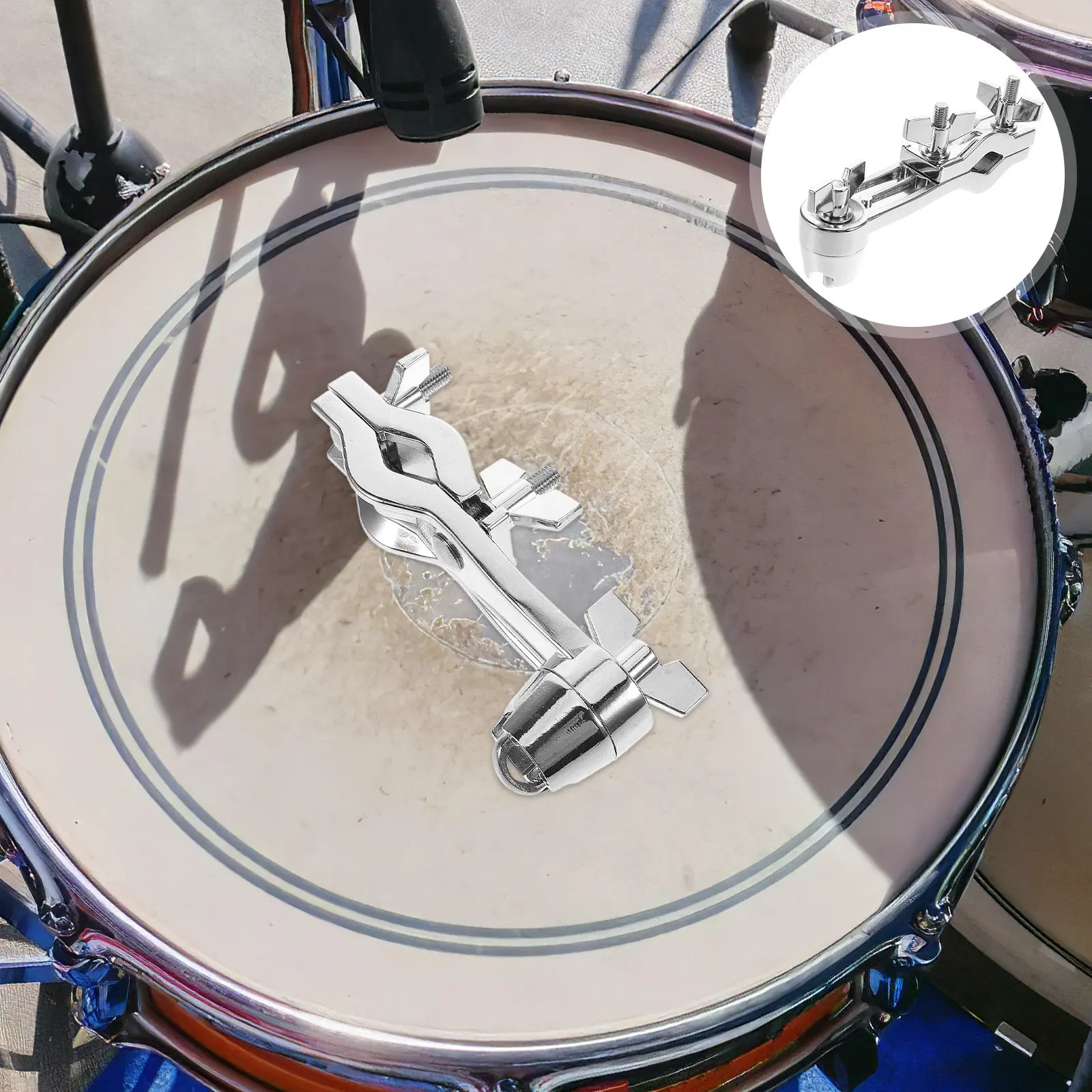 

Комплект из 2 держателей для джазовых барабанов: крепление для бас-барабана, крепление для колокольчика, удлинитель, аксессуары для хранения малого барабана и тарелок, зажим для колокольчика