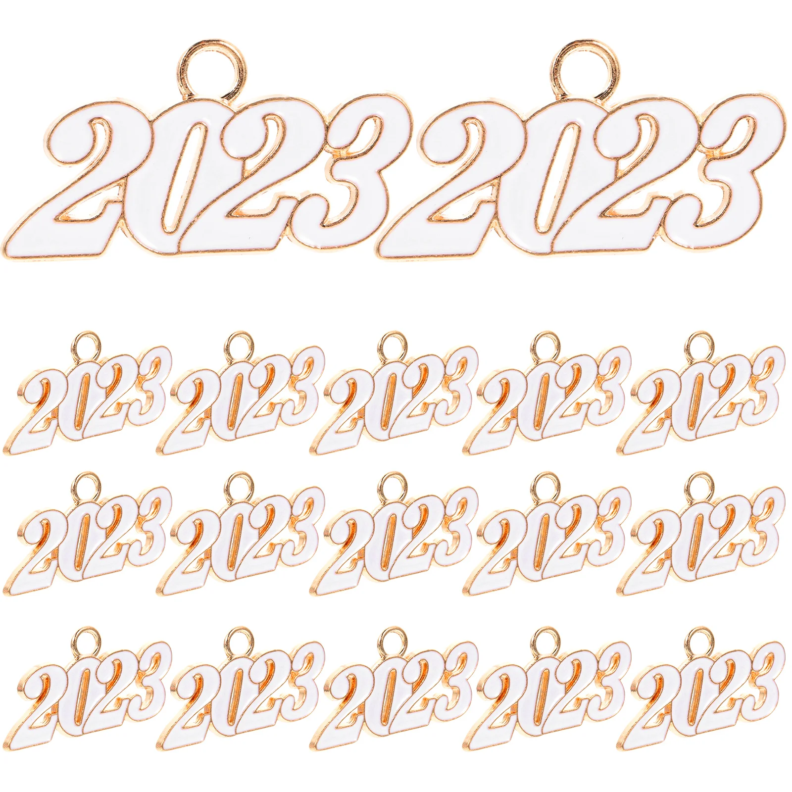 

20 Pcs Pendants 2023 Jewelry Charms Alloy Charms for Jewelry Making Bracelet Key Chain Necklace DIY Crafts Graduation Gifts