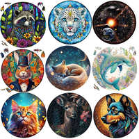 sharks Animal Wooden Jigsaw Puzzle cat Animals Shape Adult Kids Puzzle Educational Toys Wood DIY Crafts Gifts Puzzle Games