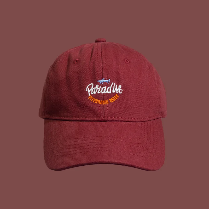 

Daily Versatile Trendy Shark Letter Embroidered Baseball Cap Women's Summer American Casual Sunshade Sun Protection Cap Men
