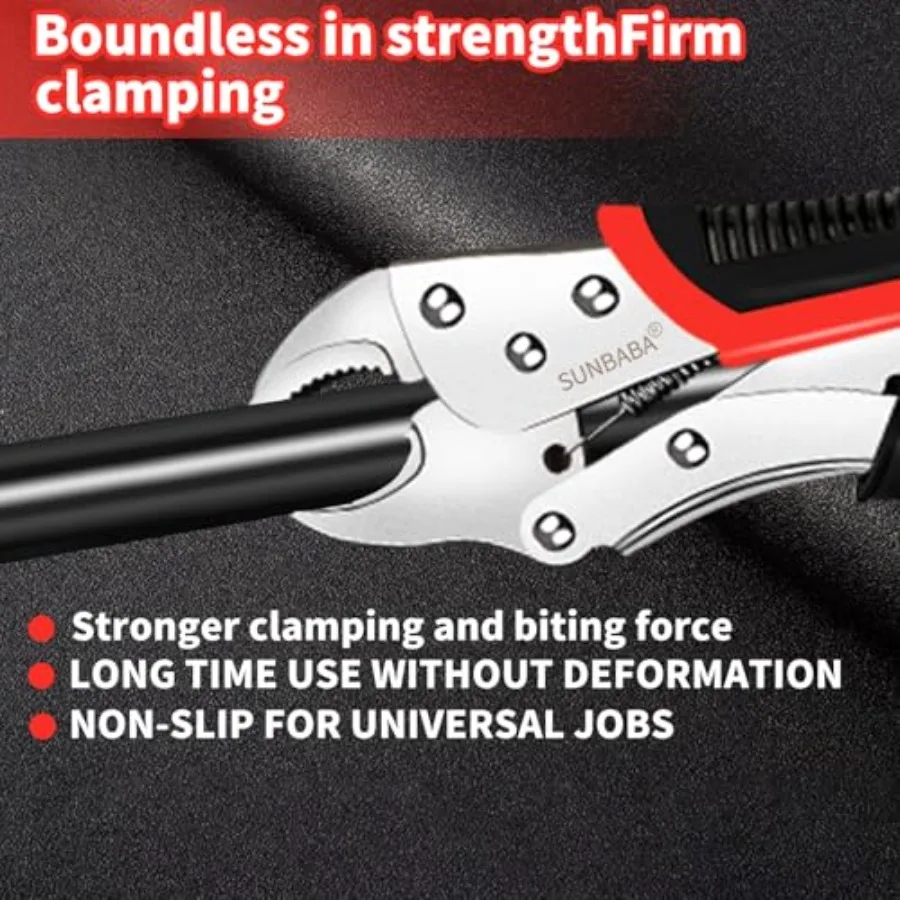 مجموعة كماشة قفل مكونة من 6 قطع بأنف طويل 61 2 91 2 فك منحني 5 7 10 CClamp 6 برغي قابل للتعديل لعقد الدقة وآمن