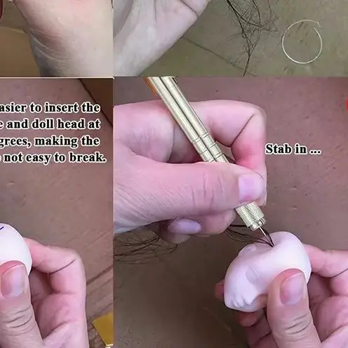 

0.6mm 0.8mm Rerooting Needle Doll Hair Repaint Dolls Head Reborn Hair Rooting Tools Wig Making Supplies Accessories