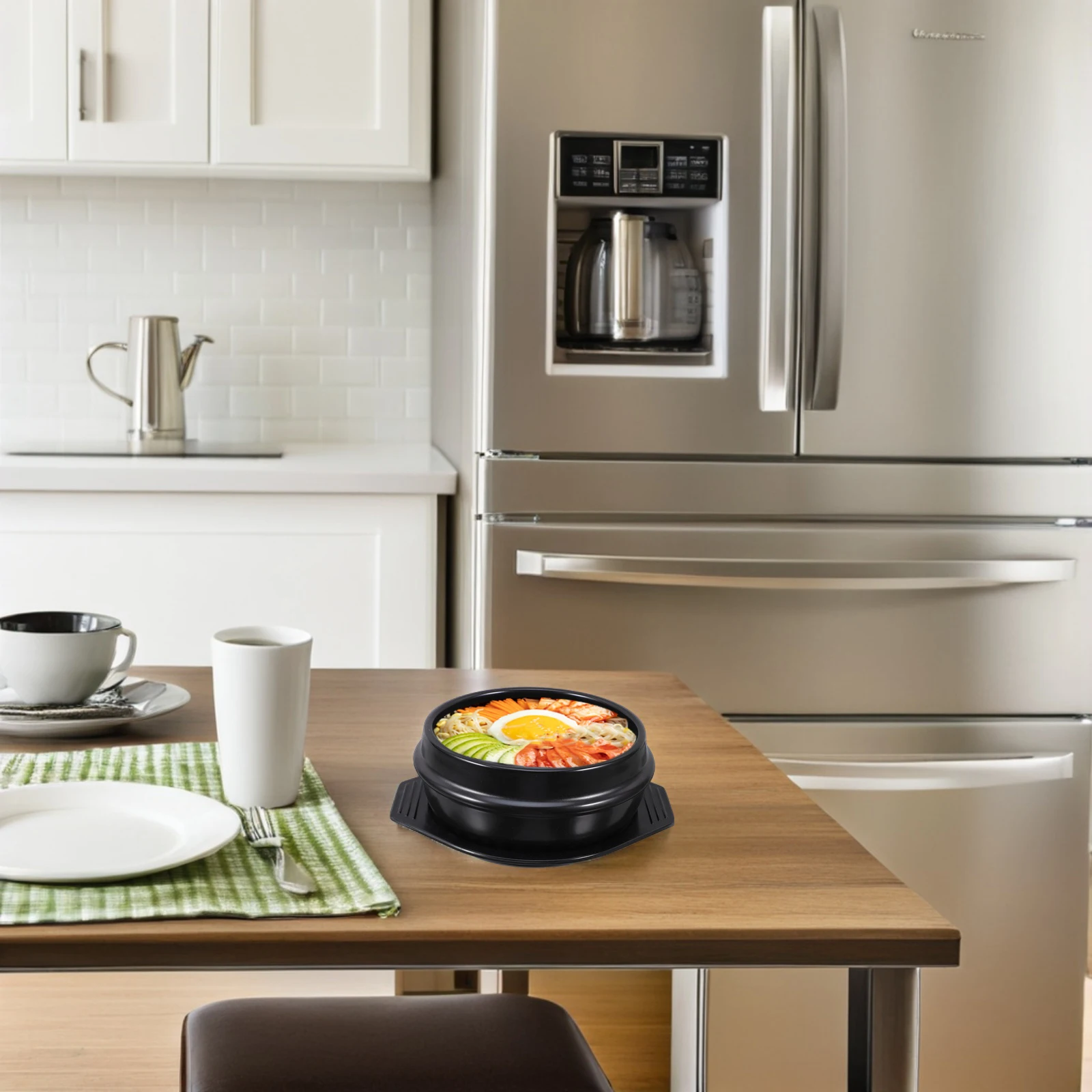 

1Pcs Ceramic Stew Pot Design Casserole for Soup Bibimbap Rice Cooking Even Heat Distribution Kitchen