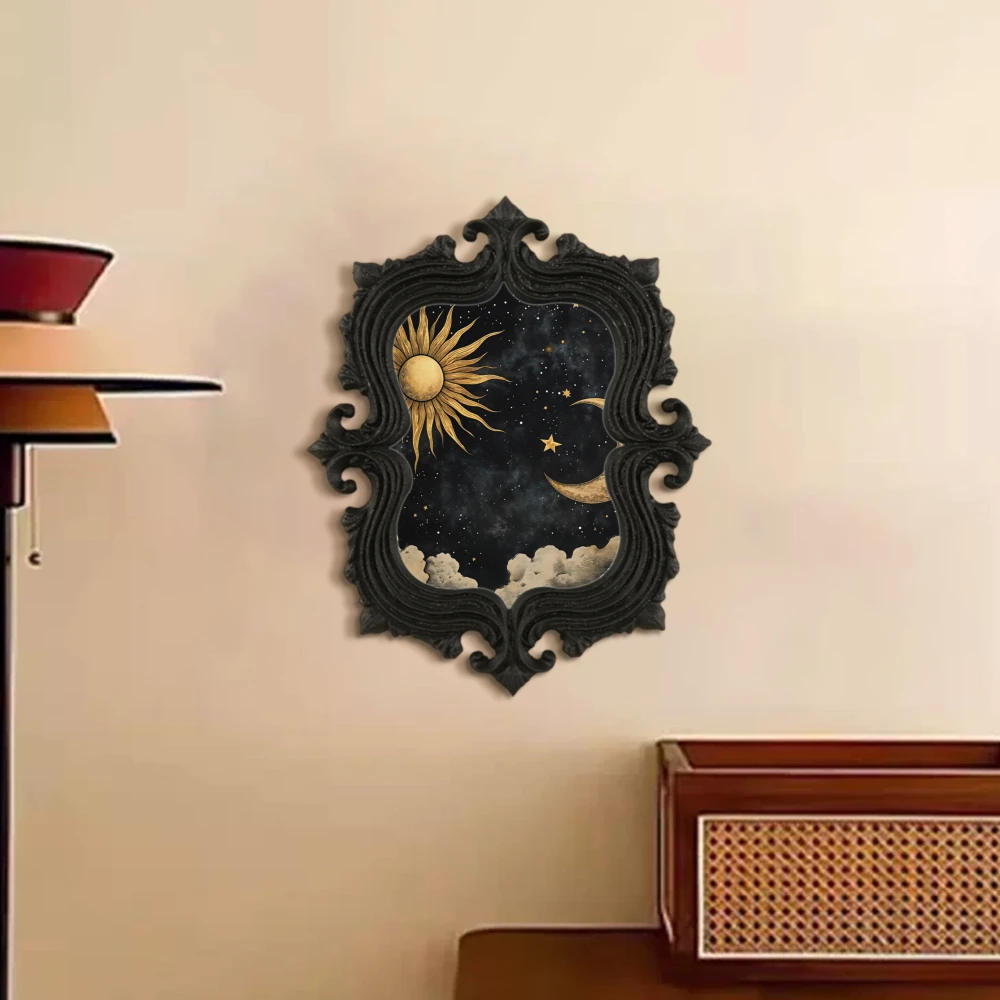 Cross-Border Gothic Sun-Moon Starry Sky Wall Decor Hanging For Retro Mystical-Style Wall Decoration Scenario