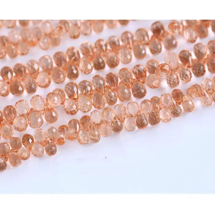 1 قطعة فضفاض الخرز الوردي الأخضر الأرجواني blueTopaz قطرة الأوجه 6-8 مللي متر DIY بها بنفسك صنع المجوهرات FPPJ بالجملة الخرز طبيعة جوهرة الحجر