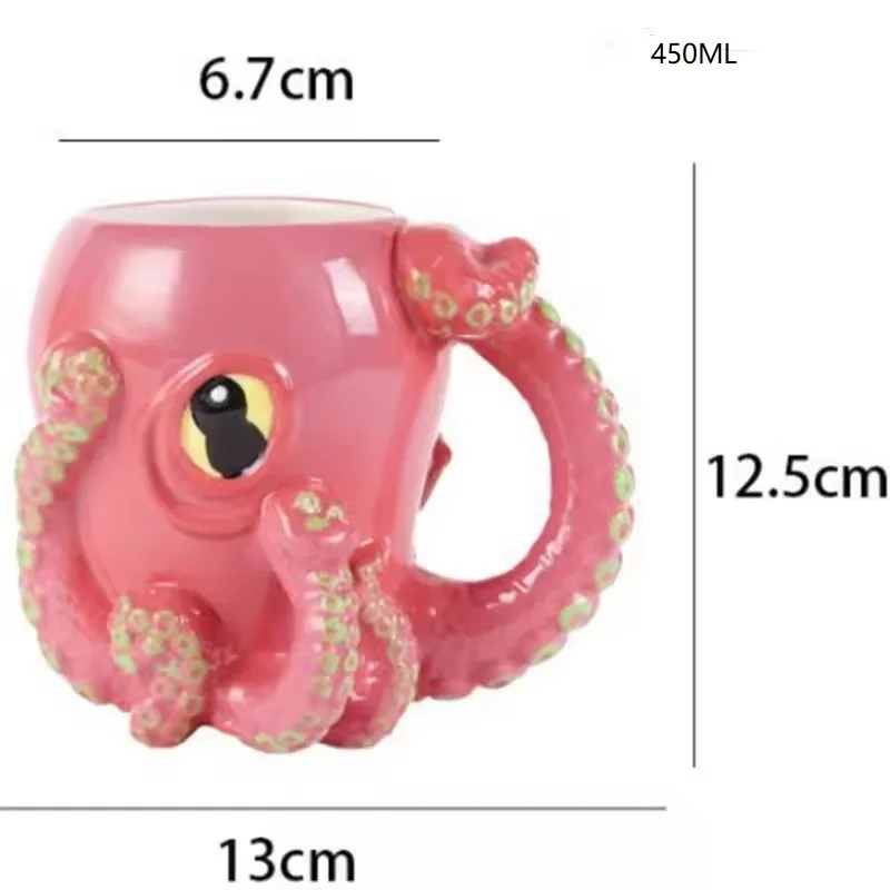 Creative Halloween Octopus 3D Mugs Cartoon Animals Personalized Designs Home Coffee Milk Cups Unique Fun Gifts - view 6