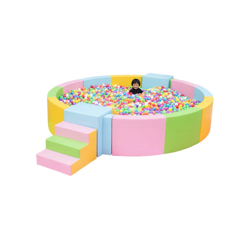 Customs Large Square Indoor Commerical Party Kids Soft Play Equipment Pu Foam White Ball Pit