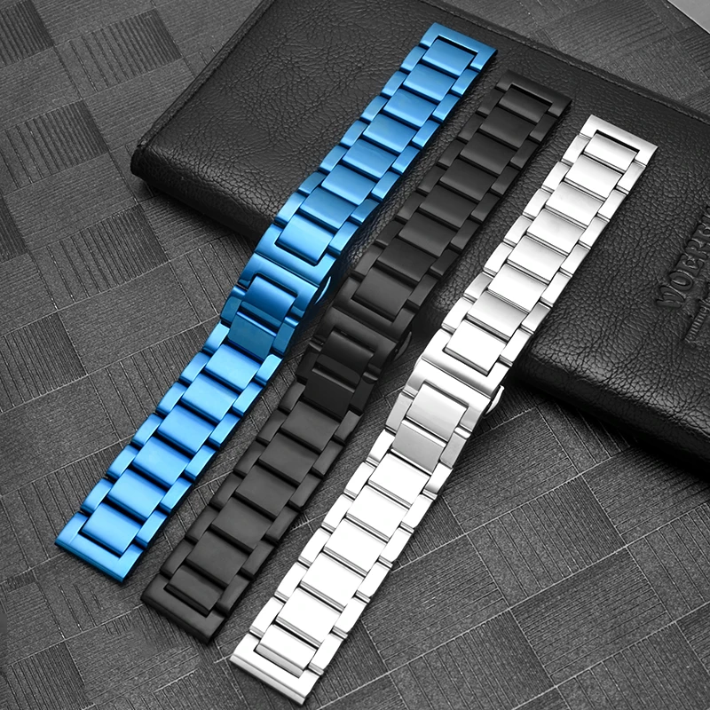 18MM 20 22 24MM do Breitling Jeep kopalne Casio PRG-600 650 włócznik ze stali nierdzewnej pasek do zegarka z solidną precyzją stali