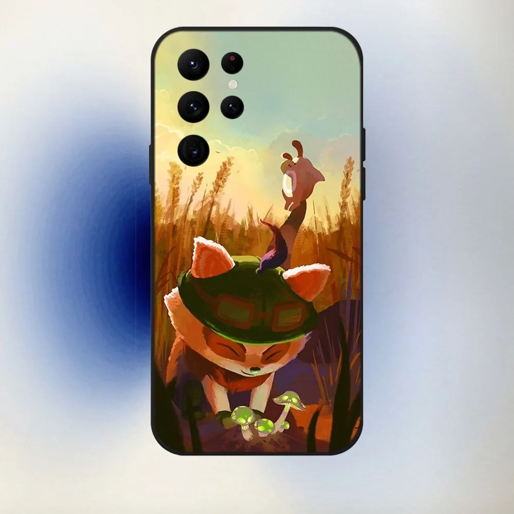 L-League of Legends Teemo Phone Case For Samsung S24,23,22,30,21,10,9,Ultra,Plus,Lite,FE,5G Black Soft Case