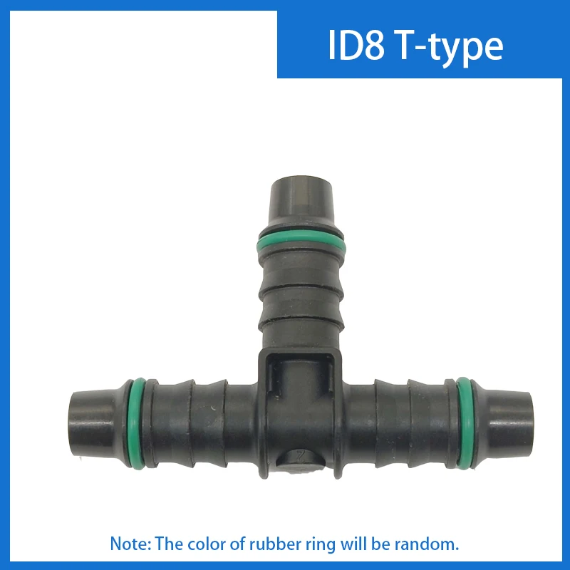 2pcs x ID8-ID8-ID8 T-Type K-Type Male Auto Car Fuel Line Hose Quick Release Connector Carburetor Part