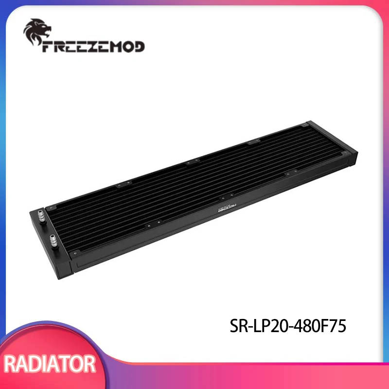 Freezemod 480mm Aluminum Radiator Water Cooler Heat with Outer Diameter 7.5MM Fitting Exchanger for 12CM Fan / SR-LP20-480F75