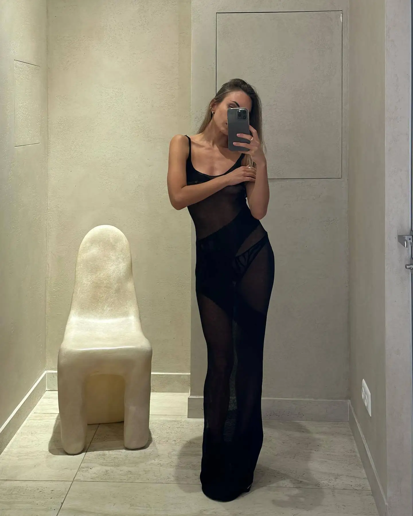 DSMTRC sexy mouwloze rugloze vakantie pure jurken elegant gebreide doorzichtige strandkleding maxi-jurk zomeroutfits voor dames