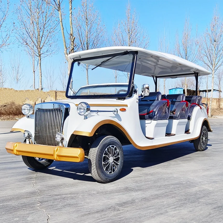 The first in the world in 2025 Antique Classic Cart  72V Intelligent Electronic control Antique Sightseeing Cart