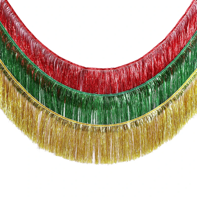 Tinsel Garland Decoration - 1.5M Foil Fringe Garland Ornaments Tinsel