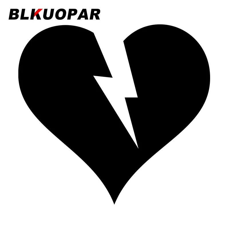 BLKUOPAR For Broken Heart Car Stickers Sunscreen Vinyl Decals Die Cut Personality Creative Skateboard Luggage Decor Car Goods