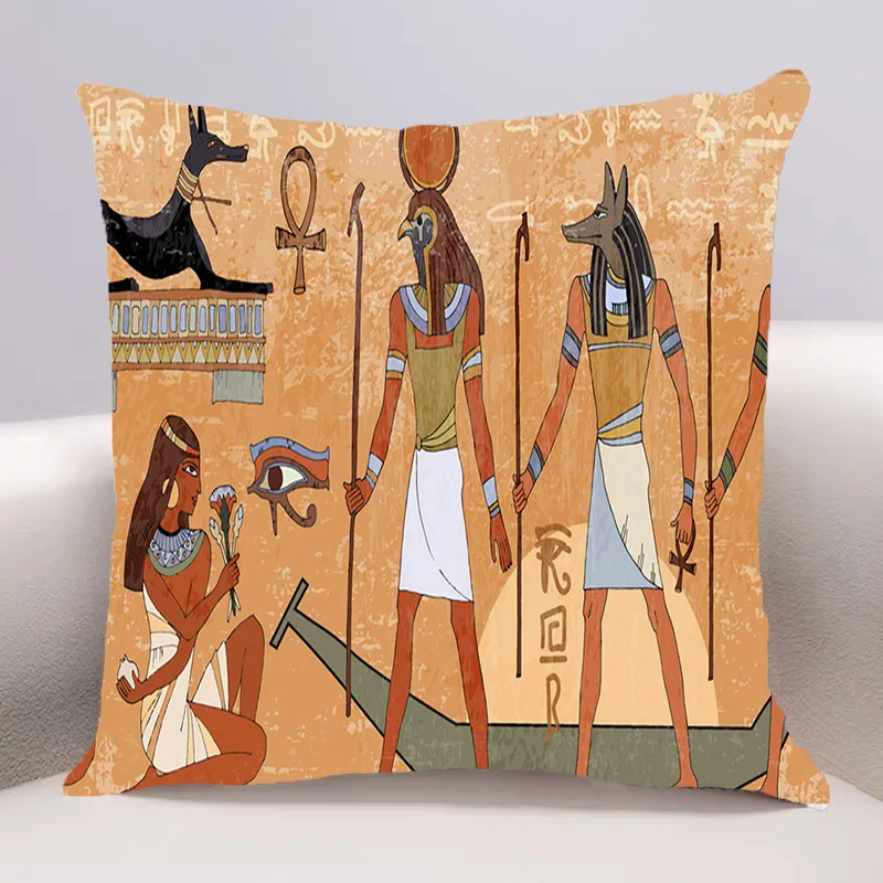 Ancient Egypt Egyptian Cushion Cover for Sofa Pillow Case Cover Seat Car Throw Pillowcase 45X45cmFor Home Decorative 20