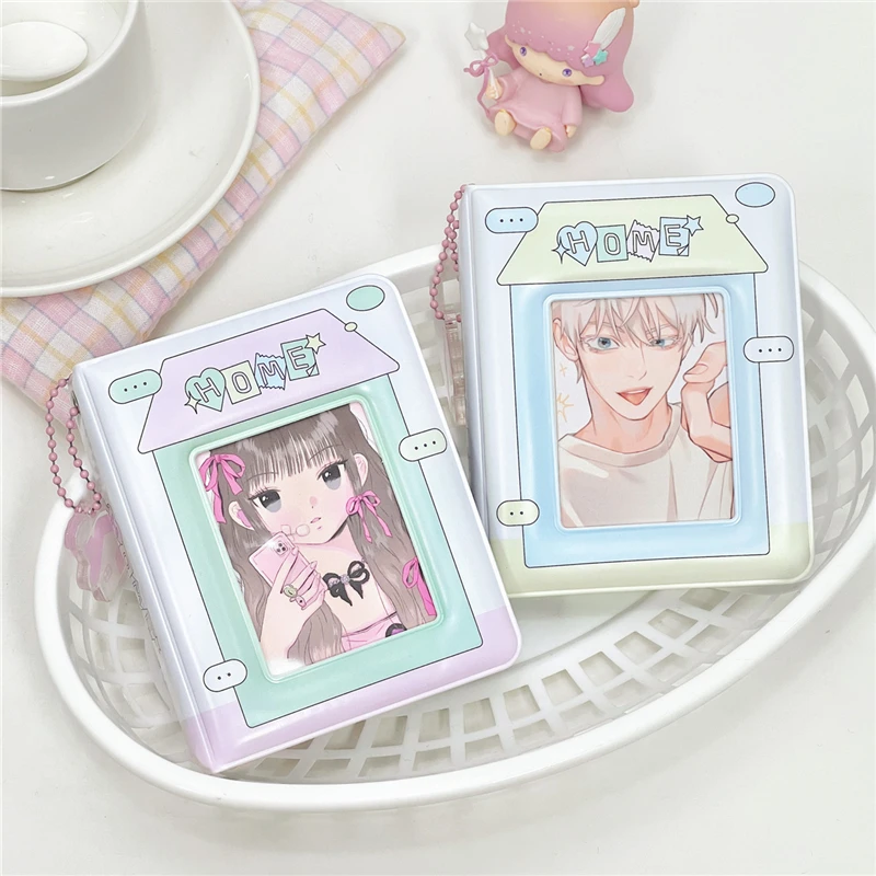 House Square Model Card Case Single Compartment Photo Album Stargazer Small Card Three Inch ID Storage Name Card Book