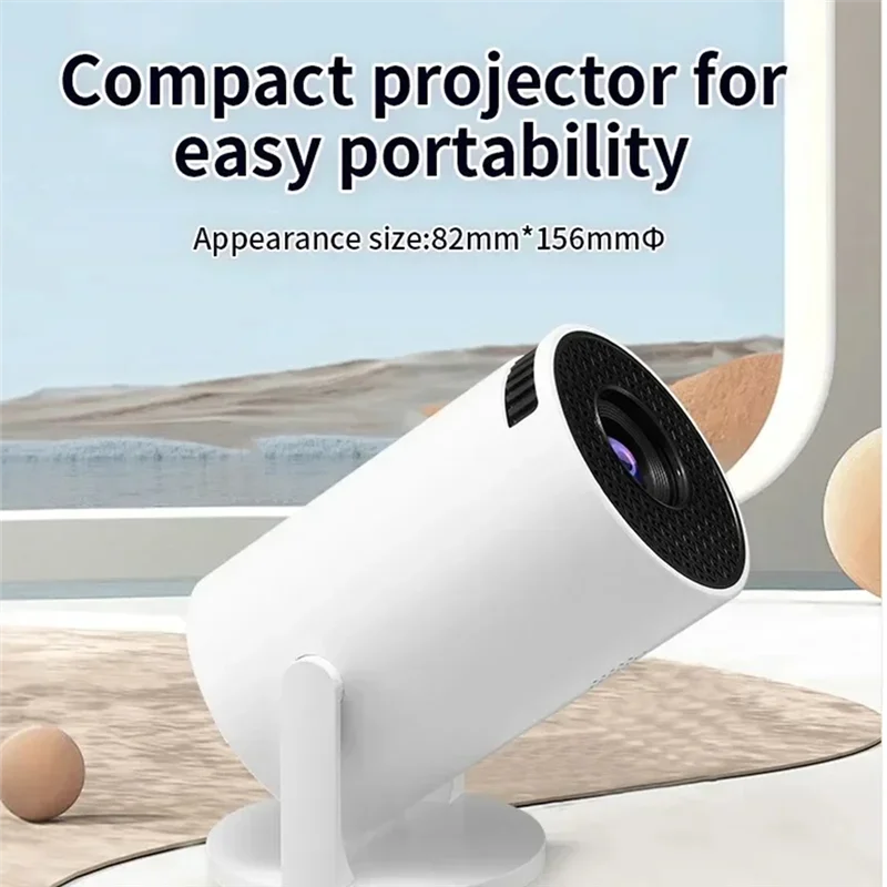 ABAC-Wireless Fidelity Portable Movie Projector 1080P LED 270° Adjustable For Android Phone USB TV Stick Laptop