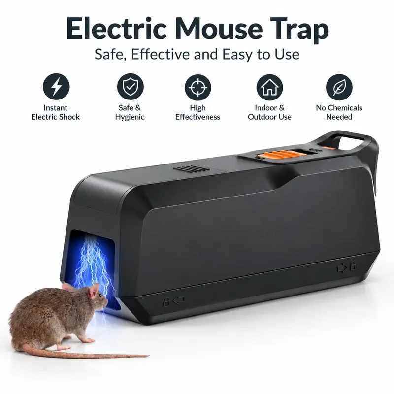 Reusable Infrared Mouse Trap Battery Operated Batteries Not Included Humane Rodent Catcher for Home Garage Warehouse