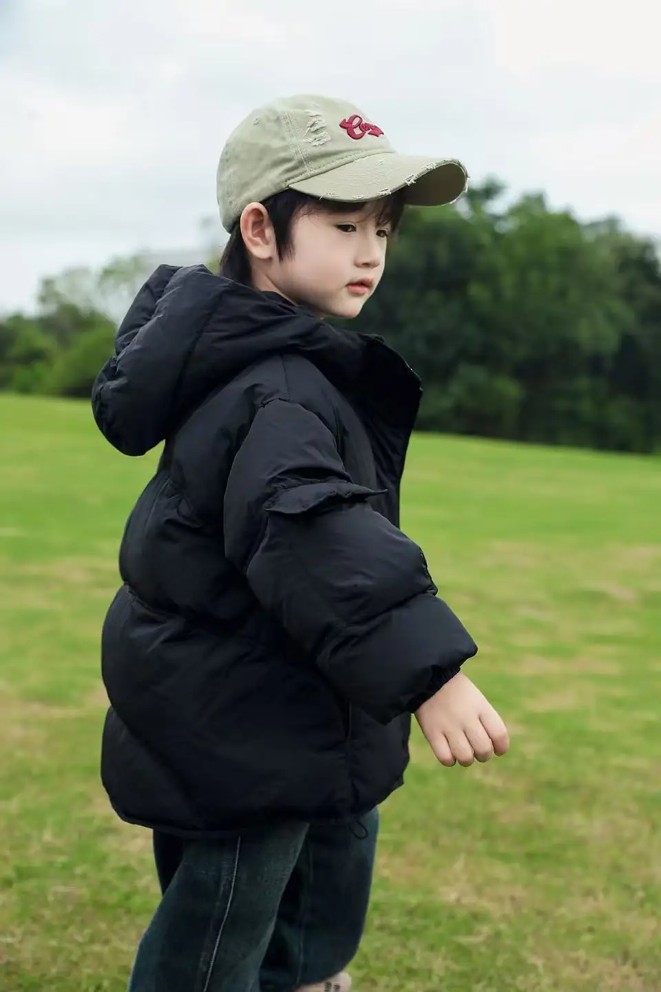 Boys Girls Winter White Duck Down Jacket Kids Hooded Puffer Coat Toddler Warm Outerwear Children Clothing