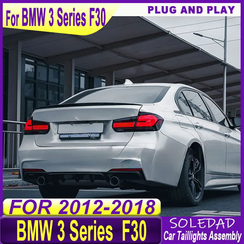 Car ﻿Taillight Assembly For BMW 3 Series F30 Taillights 2013 2014 2015 2016 2017 2018 LED Flowing Water Flicker Car Tail Light
