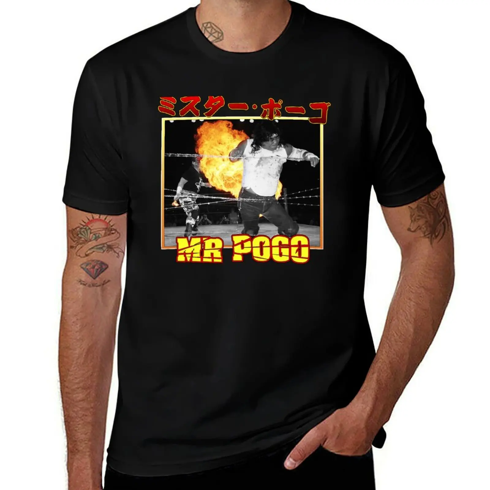 Mr Pogo - Fire Deathmatch T-Shirt Casual Pattern Print Tee Shirt T-Shirt