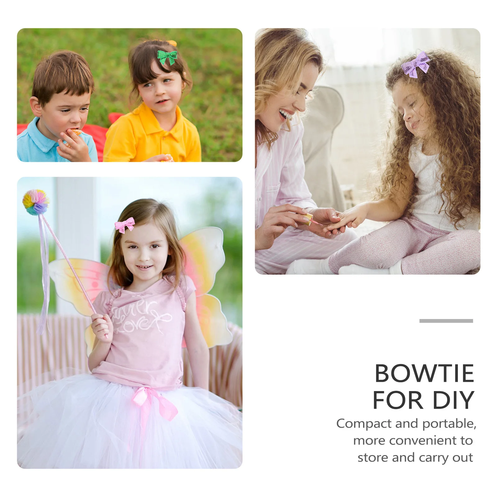 12 قطعة ربطة عنق صغيرة الحرفية الزينة DIY بها بنفسك مقاطع الشعر الملابس الديكور أغطية الرأس اكسسوارات ربطة العنق DIY بها بنفسك #6