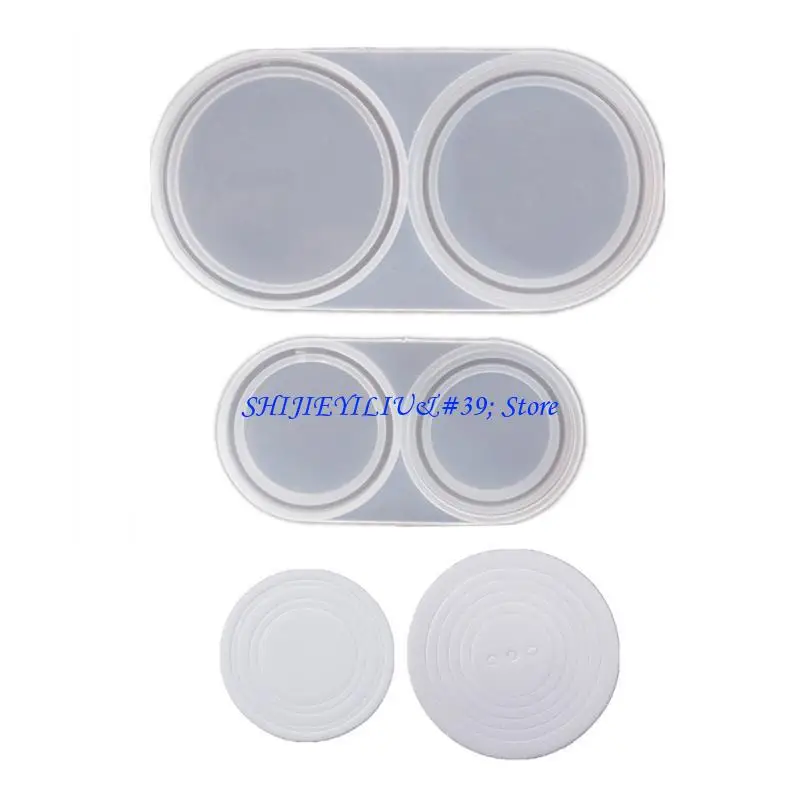 E21F Flexible Coin Capsules Resin Mold with Foam Gasket Coin Storage Box Epoxy Casting Mould Coin Collection Craft Tools