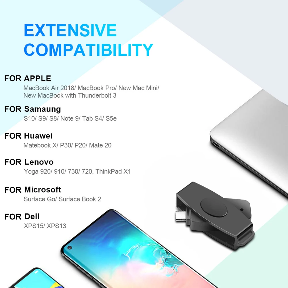 1/2/5/8 Stuks CAC Smart Card Reader Draagbare SIM IC Card Chip Reader Bank Belastingaangifte Accessoires voor Windows Mac/Android OS