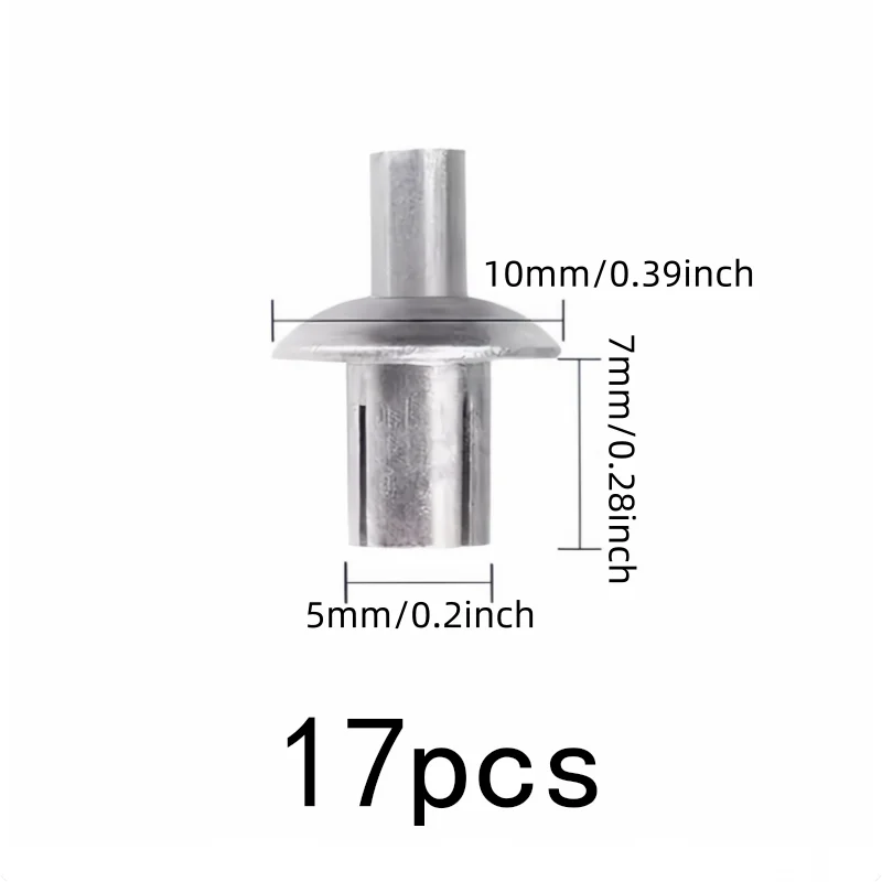 17 pcs 5*7mm Metal Drive Fasteners, Hammer Strike Installation, Furniture Assembly Machinery Fastening