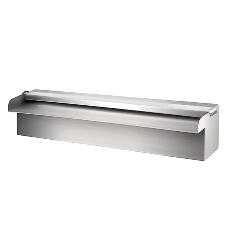 Factory Direct Stainless Steel Waterfall Pool Decorative Fountain Rectangle Shape Spillway for Garden and House Decor