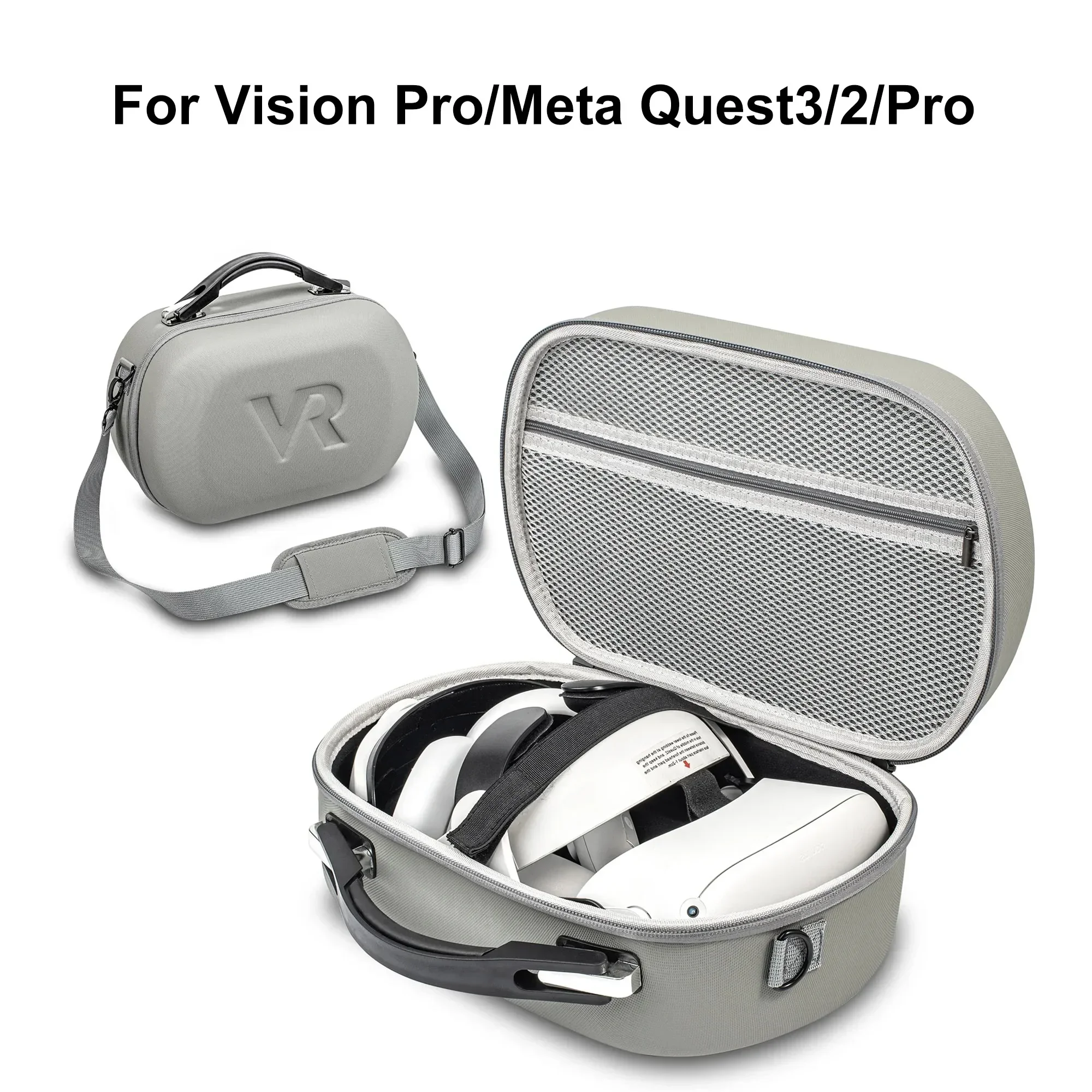 DEVASO For Vision Pro/Meta Quest3/2/Pro Storage Case VR Glasses Travel Carrying Case Portable Storage Bag VR Accessories