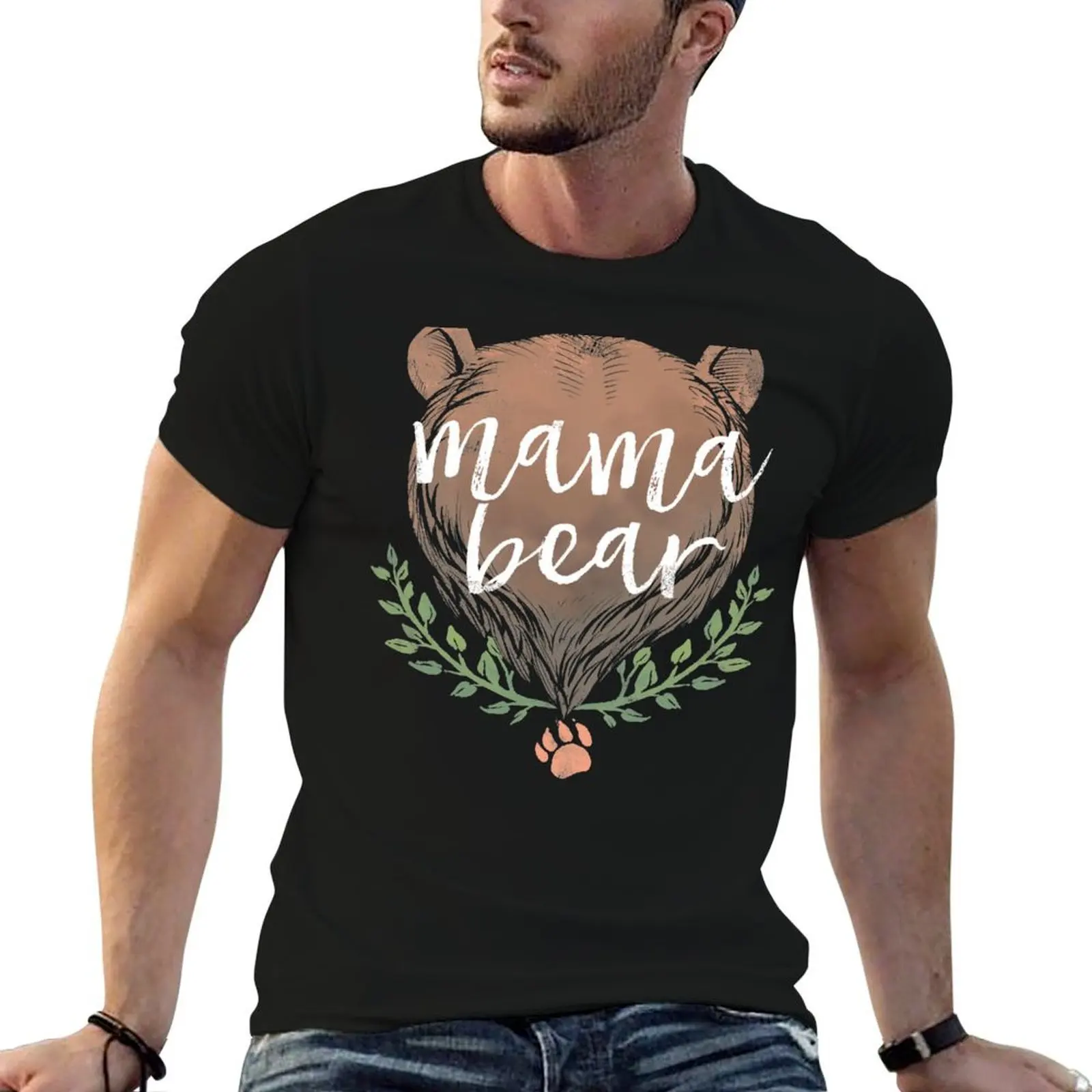 MAMA BEAR T-Shirt cotton t shirts high quality t shirt for man anime tshirt T-shirt