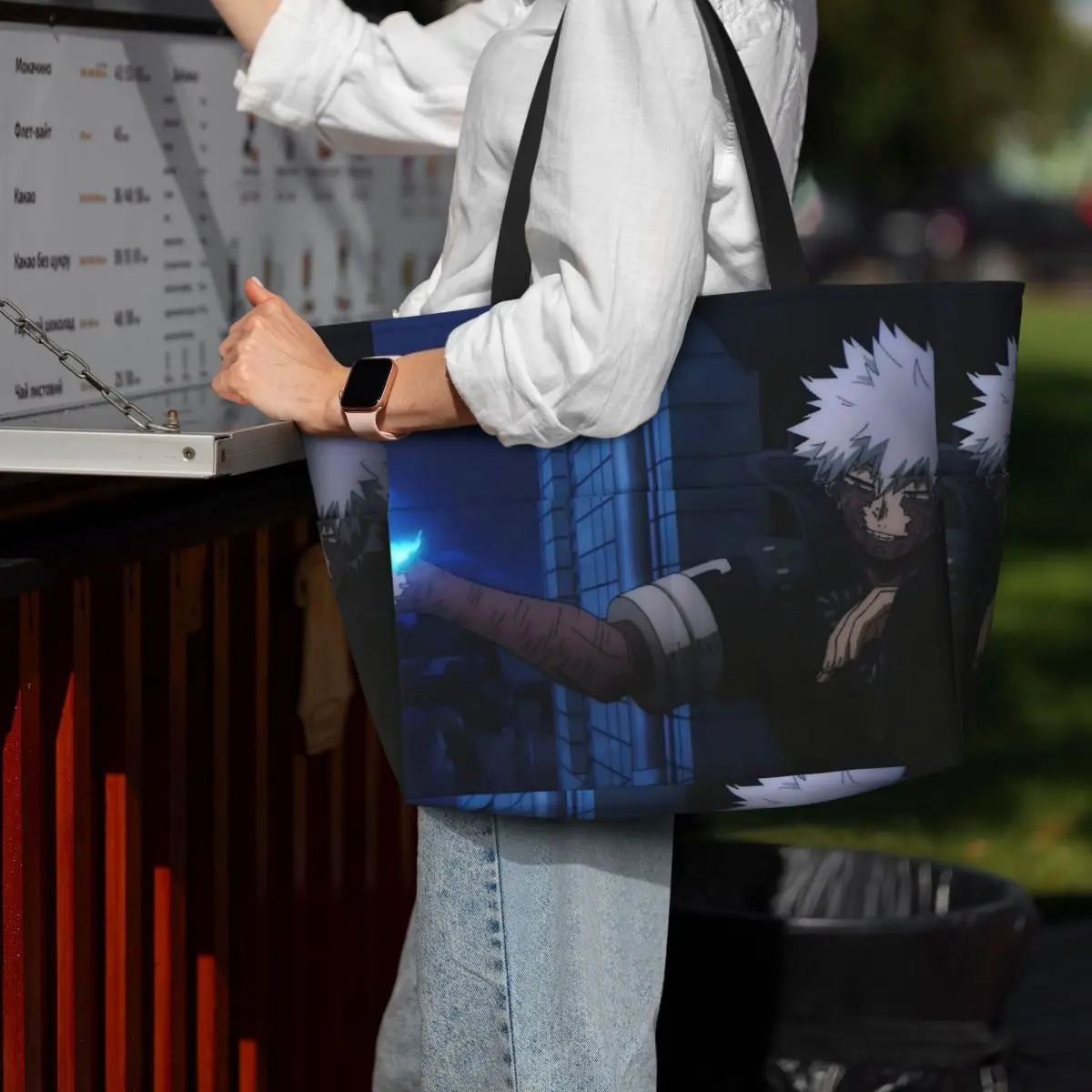 بطلي الأكاديمية دابي أنيمي مانغا MHA Blueflame حقيبة حمل على الشاطئ حقيبة رياضية رياضة اليوغا واق من المطر حقيبة حمل كبيرة المرأة حقيبة سفر حقيبة اللياقة البدنية