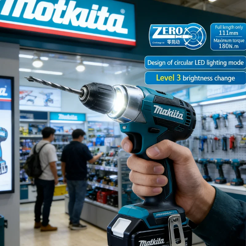 

Makita 18V DTD173 Brushless Electric Screwdriver 220N.m Auto Repair Impact Wrench Professional Grade Driver Tool