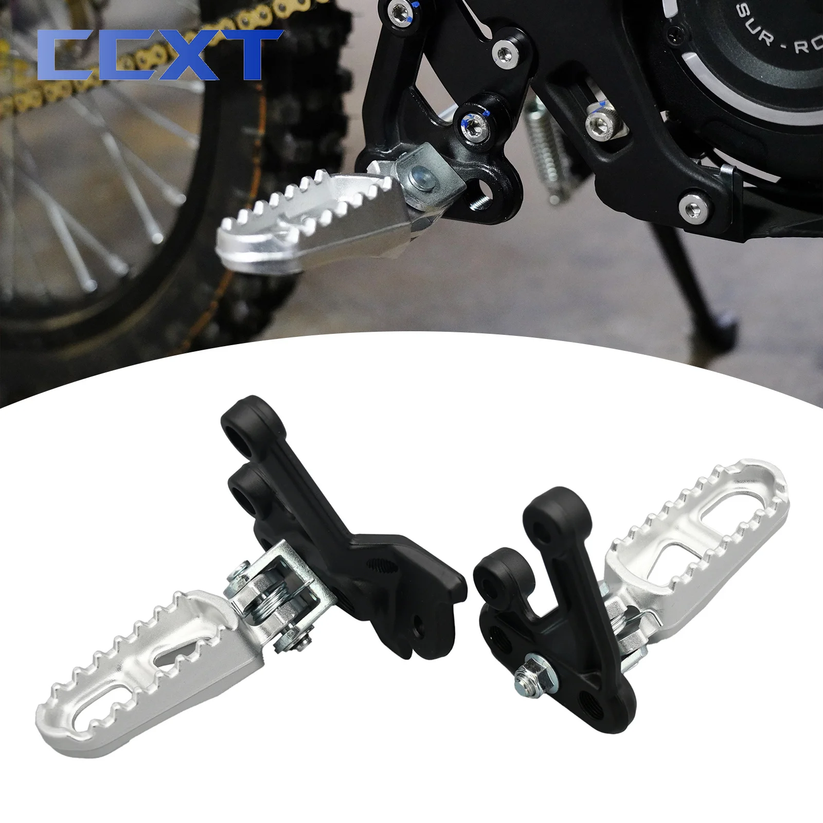 Electric Motorcycle Aluminum Rests Pedals Footpegs Foot Pegs Bracket For Surron Sur Ron Sur-Ron Light Bee S & Light Bee X Bike