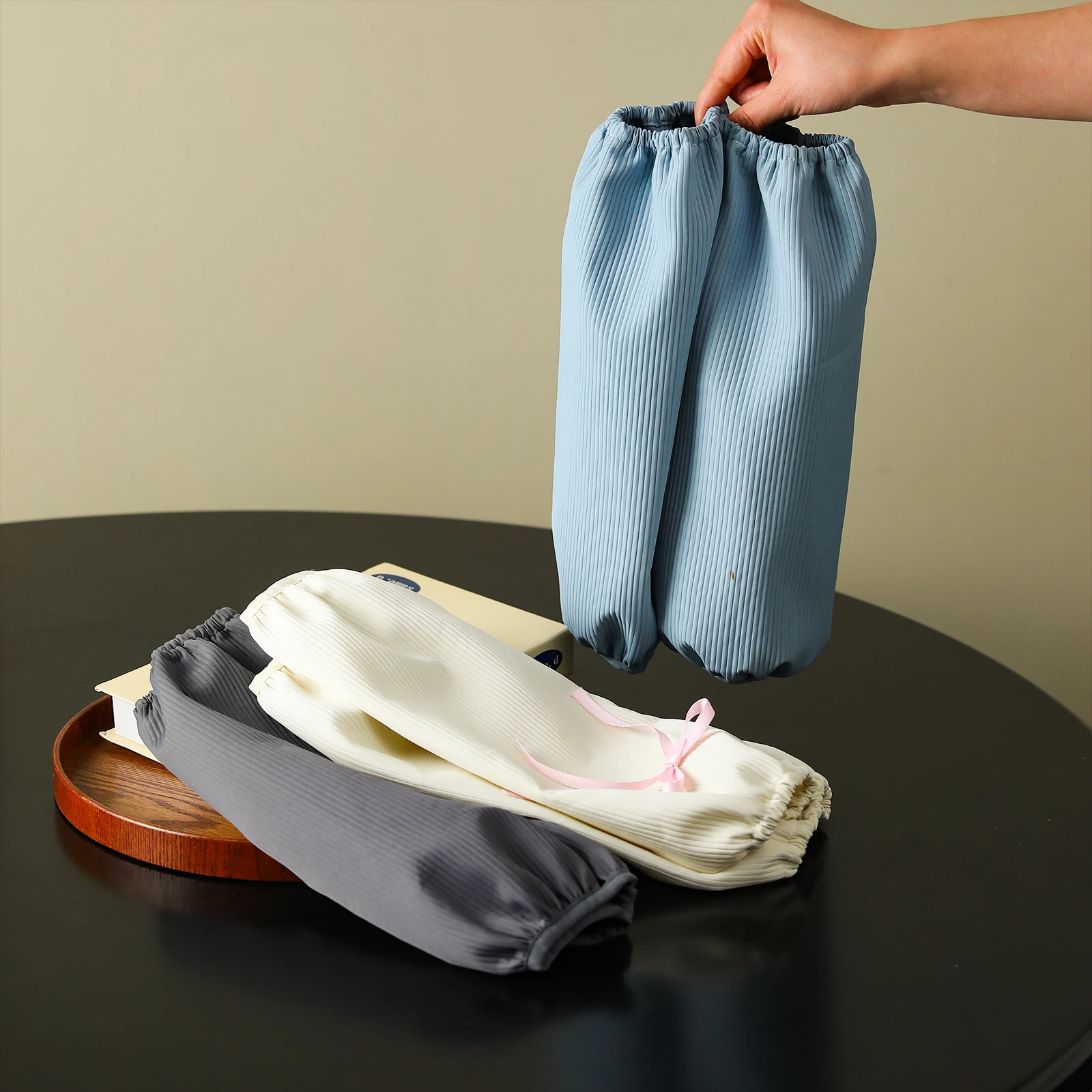 Multi Use Polyester Arm Sleeves with Water Repellent Stain Proof Easy Wipe for Cooking Cleaning School Craft Work