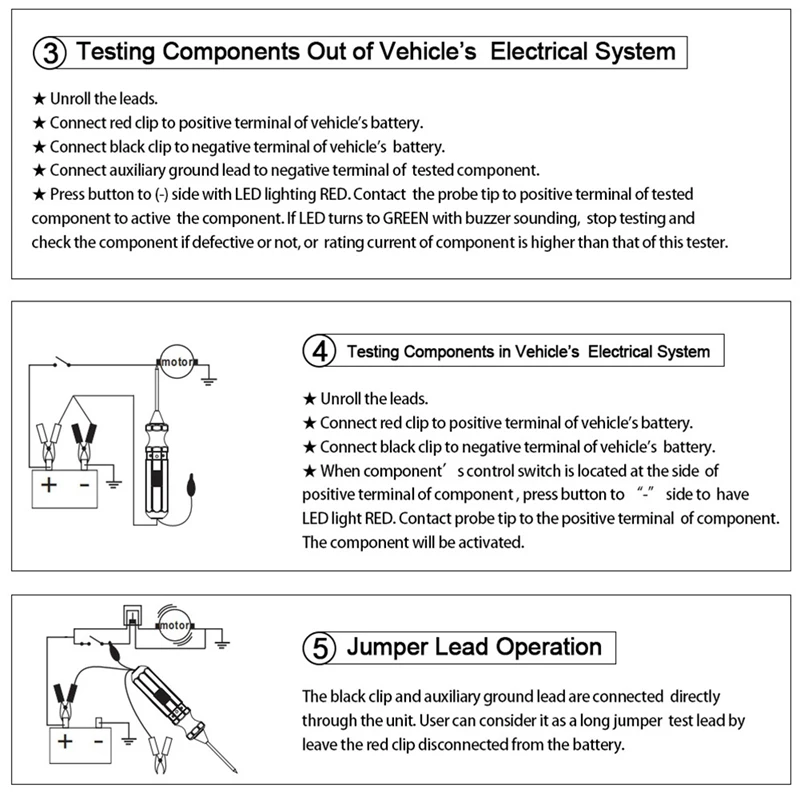 DUOYI DY18 Electrical System Tester Component Testing Automotive Wiring On-Off Repair