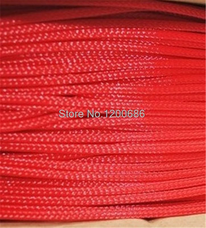 5M 3MM 16AWG 18AWG Cable Protection Sleeve Shielding Sheathing Auto Wire Harnessing Black Nylon Braided Cable Sleeving