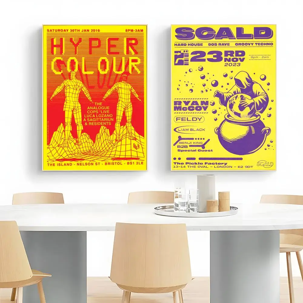 Trippy Retro Art Psychedelic Acid Graphic Poster Wall Art Print Poster Decorative Mural Home Decor Gift Unframed